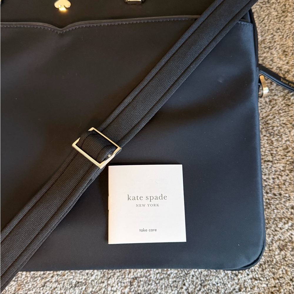 kate spade Black Nylon Laptop Briefcase with Shoulder Strap - Picture 5 of 10